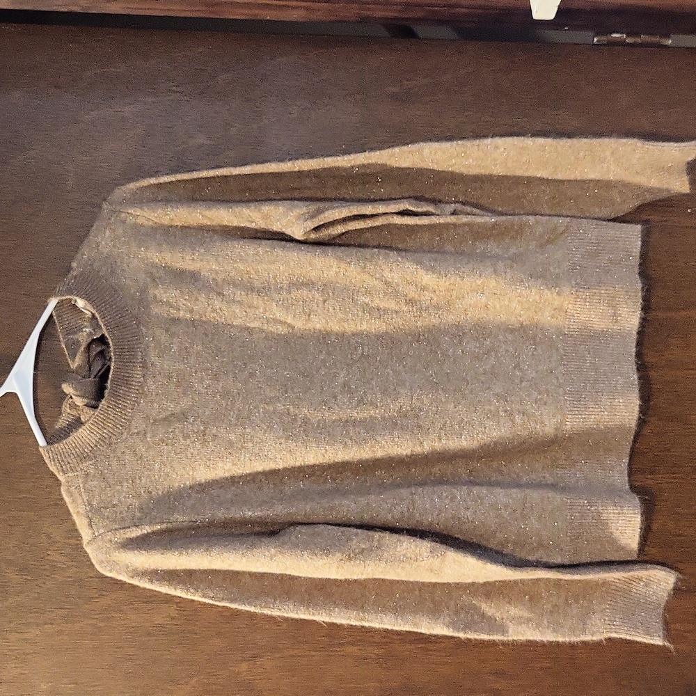 Brown sweater with sparkle/Metallic detail